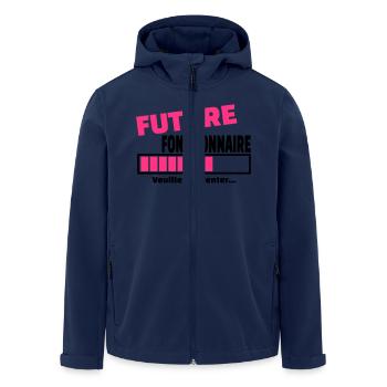 future fonctionnaire - Veste softshell homme en polyester recyclé Stanley/Stella - marine - Devant - AI Model Male 185 light (185cm)