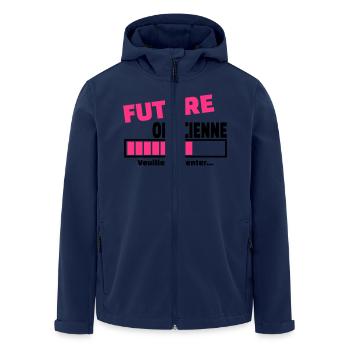 future opticienne - Veste softshell homme en polyester recyclé Stanley/Stella - marine - Devant - AI Model Male 185 light (185cm)