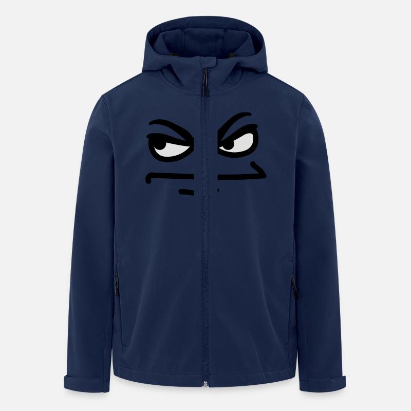 angry_face - Recycelte Männer Softshell-Jacke von Stanley/Stella - Navy