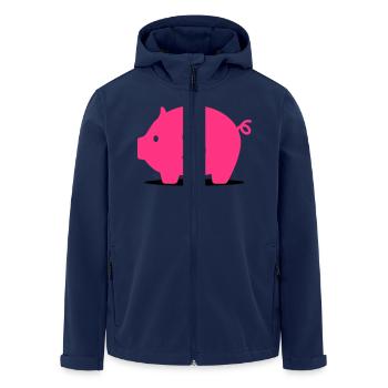 Tirelire rose - Veste softshell homme en polyester recyclé Stanley/Stella - marine - Devant - AI Model Male 185 light (185cm)