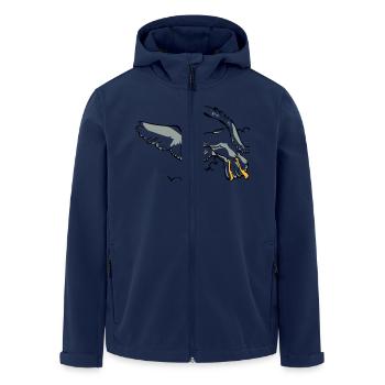 Möwe - Recycelte Männer Softshell-Jacke von Stanley/Stella - Navy - Vorne - AI Model Male 185 light (185cm)