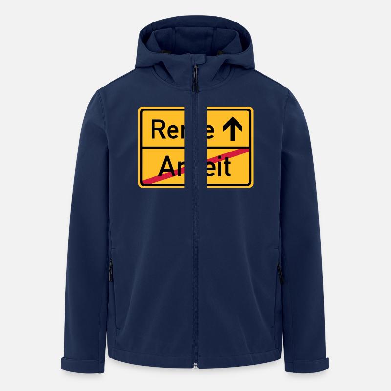 ortsschild_arbeit_rente__f3 - Recycelte Männer Softshell-Jacke von Stanley/Stella - Navy