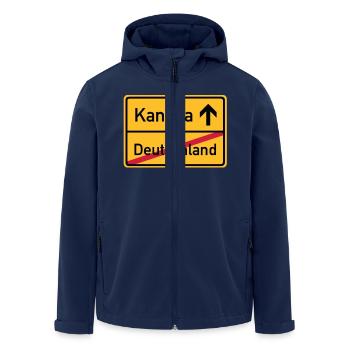 ortsschild_kanada__f3 - Men’s Recycled Softshell Jacket by Stanley/Stella - navy - Front - AI Model Male 185 light (185cm)