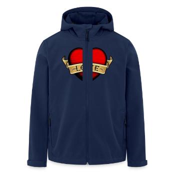 heart herz liebe love - Recycelte Männer Softshell-Jacke von Stanley/Stella - Navy - Vorne - AI Model Male 185 light (185cm)