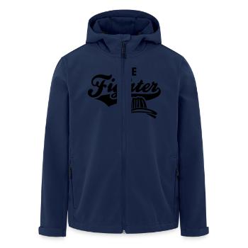 Firefighter - Recycelte Männer Softshell-Jacke von Stanley/Stella - Navy - Vorne - AI Model Male 185 light (185cm)