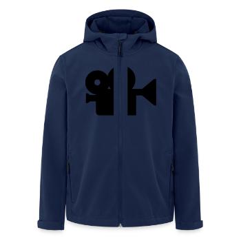 photo camera - Men’s Recycled Softshell Jacket by Stanley/Stella - navy - Front - AI Model Male 185 light (185cm)