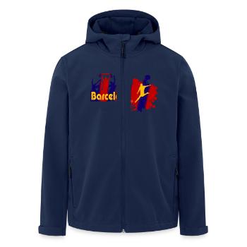 barcelona - Recycelte Männer Softshell-Jacke von Stanley/Stella - Navy - Vorne - AI Model Male 185 light (185cm)