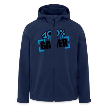 100 Procent Gamer - Recycelte Männer Softshell-Jacke von Stanley/Stella - Navy - Vorne - AI Model Male 185 light (185cm)