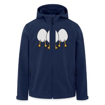 Chick In Egg Crew - Men’s Recycled Softshell Jacket by Stanley/Stella - navy - Front - AI Model Male 185 light (185cm)