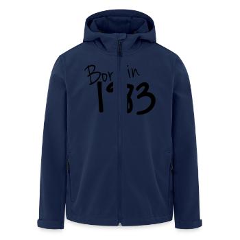 Geboren 1983 - Recycelte Männer Softshell-Jacke von Stanley/Stella - Navy - Vorne - AI Model Male 185 light (185cm)