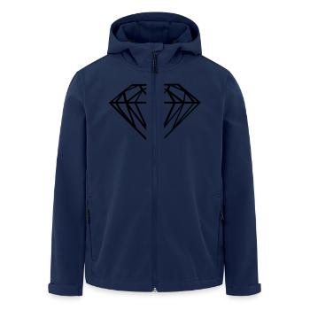 diamant - Recycelte Männer Softshell-Jacke von Stanley/Stella - Navy - Vorne - AI Model Male 185 light (185cm)