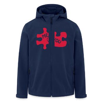 puzzle2 - Men’s Recycled Softshell Jacket by Stanley/Stella - navy - Front - AI Model Male 185 light (185cm)