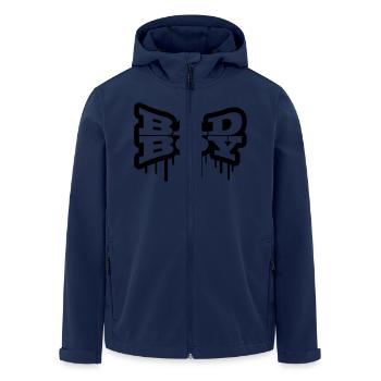 Bathroom graffiti boy bad boy - Men’s Recycled Softshell Jacket by Stanley/Stella - navy - Front - AI Model Male 185 light (185cm)