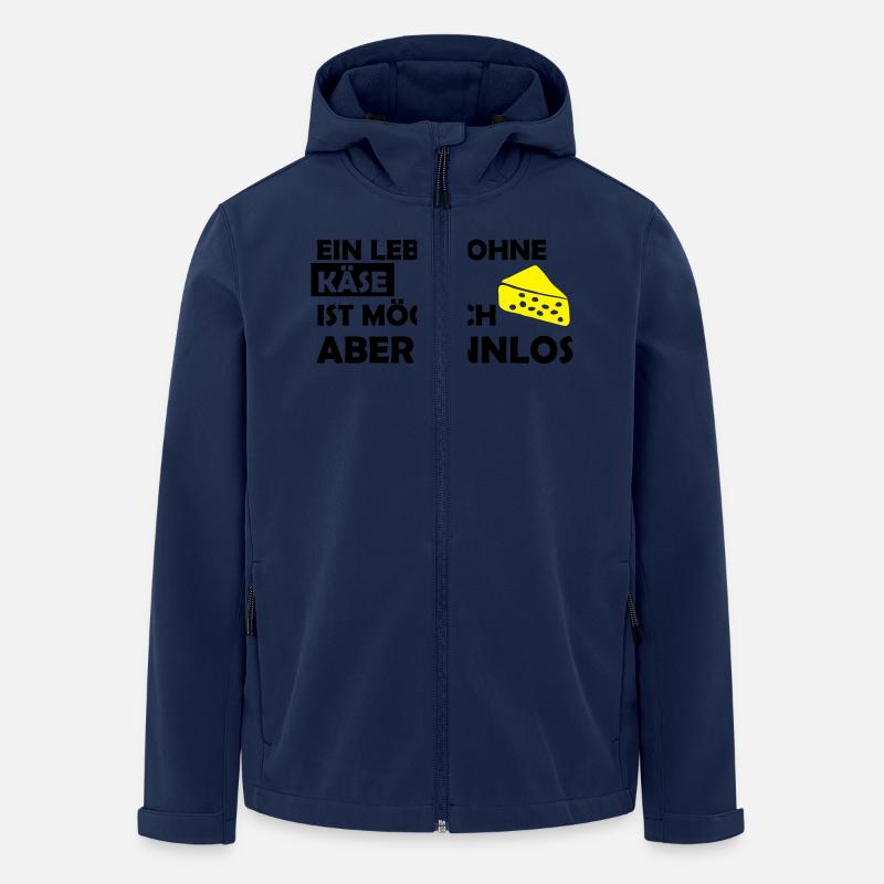 ein leben ohne käse - Recycelte Männer Softshell-Jacke von Stanley/Stella - Navy