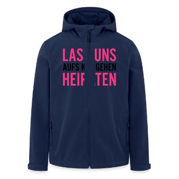 LASS UNS AUFS KLO GEHEN HEIRATEN - Recycelte Männer Softshell-Jacke von Stanley/Stella - Navy - Vorne - AI Model Male 185 light (185cm)