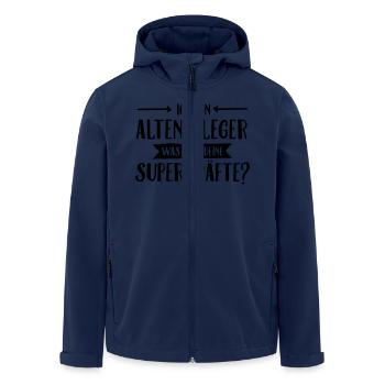Ich Bin Altenpfleger Was Sind Deine Superkräfte - Recycelte Männer Softshell-Jacke von Stanley/Stella - Navy - Vorne - AI Model Male 185 light (185cm)