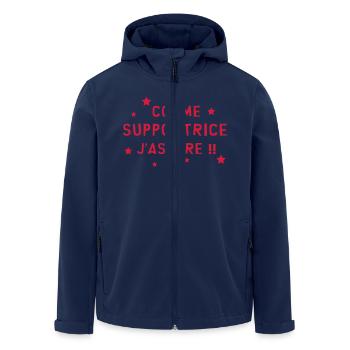 Supporter / Supportrice / Sport / Supporteur - Veste softshell homme en polyester recyclé Stanley/Stella - marine - Devant - AI Model Male 185 light (185cm)