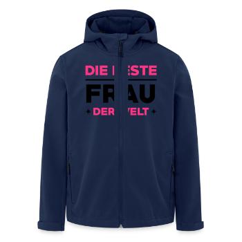 Liebe / Braut / Bräutigam / Frau / Ehe / Love - Recycelte Männer Softshell-Jacke von Stanley/Stella - Navy - Vorne - AI Model Male 185 light (185cm)