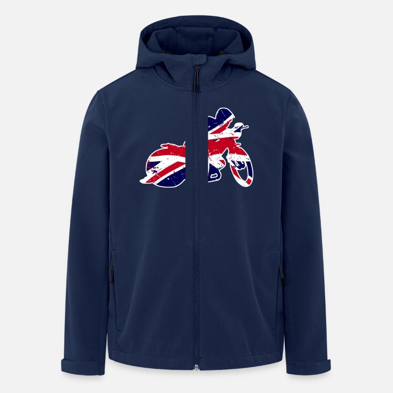 Speedway - Union Jack - Recycelte Männer Softshell-Jacke von Stanley/Stella - Navy