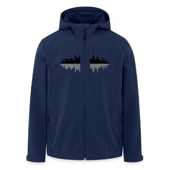 Skyline München Schatten - Recycelte Männer Softshell-Jacke von Stanley/Stella - Navy - Vorne - AI Model Male 185 light (185cm)