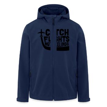 Catch Flights Not Feelings - Men’s Recycled Softshell Jacket by Stanley/Stella - navy - Front - AI Model Male 185 light (185cm)