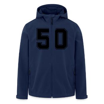 50 - Recycelte Männer Softshell-Jacke von Stanley/Stella - Navy - Vorne - AI Model Male 185 light (185cm)