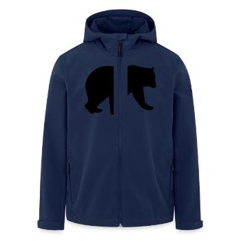 bear design - Recycelte Männer Softshell-Jacke von Stanley/Stella - Navy - Vorne - AI Model Male 185 light (185cm)