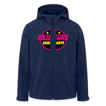 MEILLEURE ENSEIGNANTE - Veste softshell homme en polyester recyclé Stanley/Stella - marine - Devant - AI Model Male 185 light (185cm)