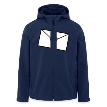 Lettre Coeur Tricolore - Veste softshell homme en polyester recyclé Stanley/Stella - marine - Devant - AI Model Male 185 light (185cm)