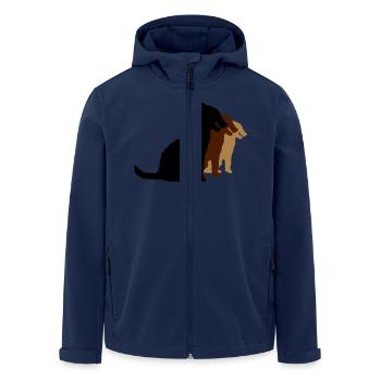 3 Dogs Sitting Team Crew Three Friends Silhouette - Men’s Recycled Softshell Jacket by Stanley/Stella - navy - Front - AI Model Male 185 light (185cm)