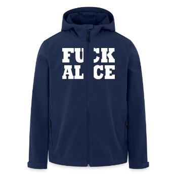 Fuck alice - Recycelte Männer Softshell-Jacke von Stanley/Stella - Navy - Vorne - AI Model Male 185 light (185cm)