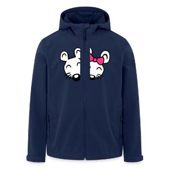 2 Mice Couple Two In Love Valentine's Day Wife Man - Men’s Recycled Softshell Jacket by Stanley/Stella - navy - Front - AI Model Male 185 light (185cm)