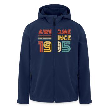 Awesome Since 1995" – Retro Vintage 30. Geburtstag - Recycelte Männer Softshell-Jacke von Stanley/Stella - Navy - Vorne - AI Model Male 185 light (185cm)