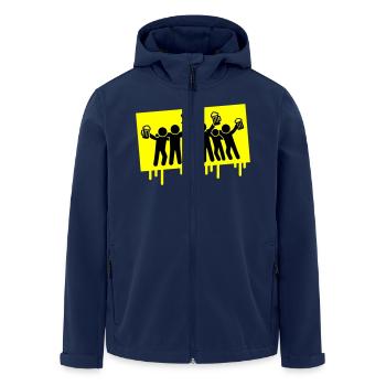 Enterrement de vie de garçon de l’équipe du marié - Veste softshell homme en polyester recyclé Stanley/Stella - marine - Devant - AI Model Male 185 light (185cm)