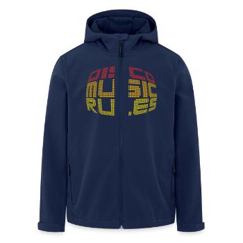 Disco Music Rules - Men’s Recycled Softshell Jacket by Stanley/Stella - navy - Front - AI Model Male 185 light (185cm)