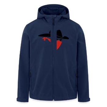 Cowboy - Recycelte Männer Softshell-Jacke von Stanley/Stella - Navy - Vorne - AI Model Male 185 light (185cm)