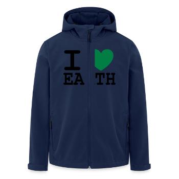 I *heart* earth - Recycelte Männer Softshell-Jacke von Stanley/Stella - Navy - Vorne - AI Model Male 185 light (185cm)