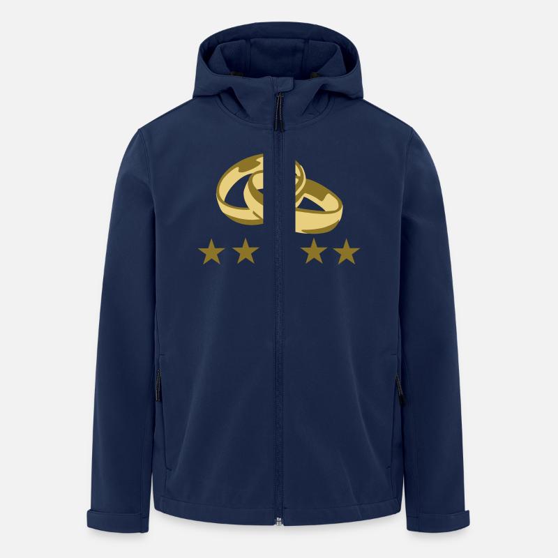 Eheringe - Recycelte Männer Softshell-Jacke von Stanley/Stella - Navy