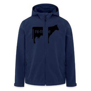 re-traite - Veste softshell homme en polyester recyclé Stanley/Stella - marine - Devant - AI Model Male 185 light (185cm)