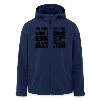 bref je suis encore maman 2 - Veste softshell homme en polyester recyclé Stanley/Stella - marine - Devant - AI Model Male 185 light (185cm)