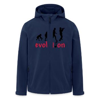 trumpet - Recycelte Männer Softshell-Jacke von Stanley/Stella - Navy - Vorne - AI Model Male 185 light (185cm)