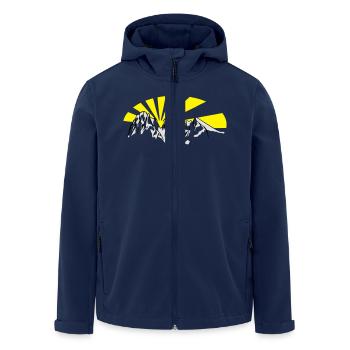 Langkofel - Saslonch - Sasso Lungo - Recycelte Männer Softshell-Jacke von Stanley/Stella - Navy - Vorne - AI Model Male 185 light (185cm)