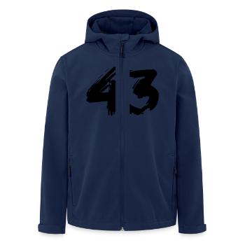 Brushed 43 - Recycelte Männer Softshell-Jacke von Stanley/Stella - Navy - Vorne - AI Model Male 185 light (185cm)