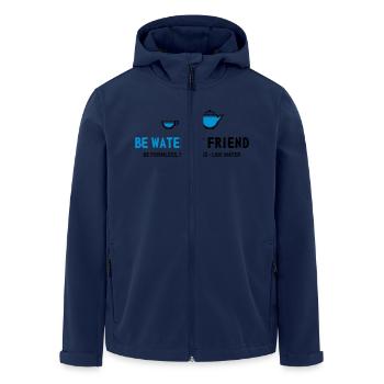 be water - Recycelte Männer Softshell-Jacke von Stanley/Stella - Navy - Vorne - AI Model Male 185 light (185cm)