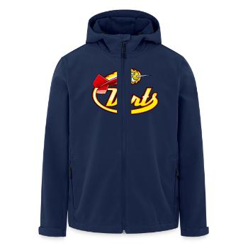 Darts - Recycelte Männer Softshell-Jacke von Stanley/Stella - Navy - Vorne - AI Model Male 185 light (185cm)
