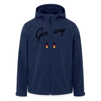 Germany - Recycelte Männer Softshell-Jacke von Stanley/Stella - Navy - Vorne - AI Model Male 185 light (185cm)