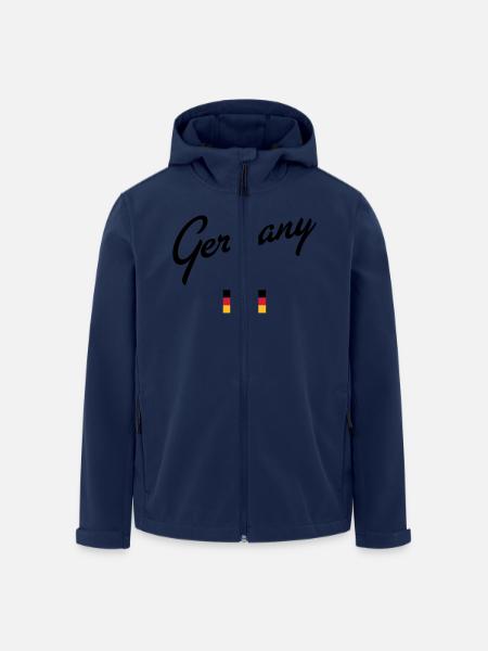 Germany - Men’s Recycled Softshell Jacket by Stanley/Stella - navy