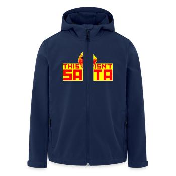 This is not Santa (Karl Marx) - Men’s Recycled Softshell Jacket by Stanley/Stella - navy - Front - AI Model Male 185 light (185cm)