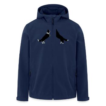 dog dancing Border Collies - Recycelte Männer Softshell-Jacke von Stanley/Stella - Navy - Vorne - AI Model Male 185 light (185cm)