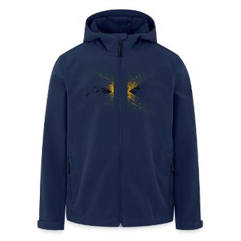 Jamaica Flag Graffiti - Men’s Recycled Softshell Jacket by Stanley/Stella - navy - Front - AI Model Male 185 light (185cm)